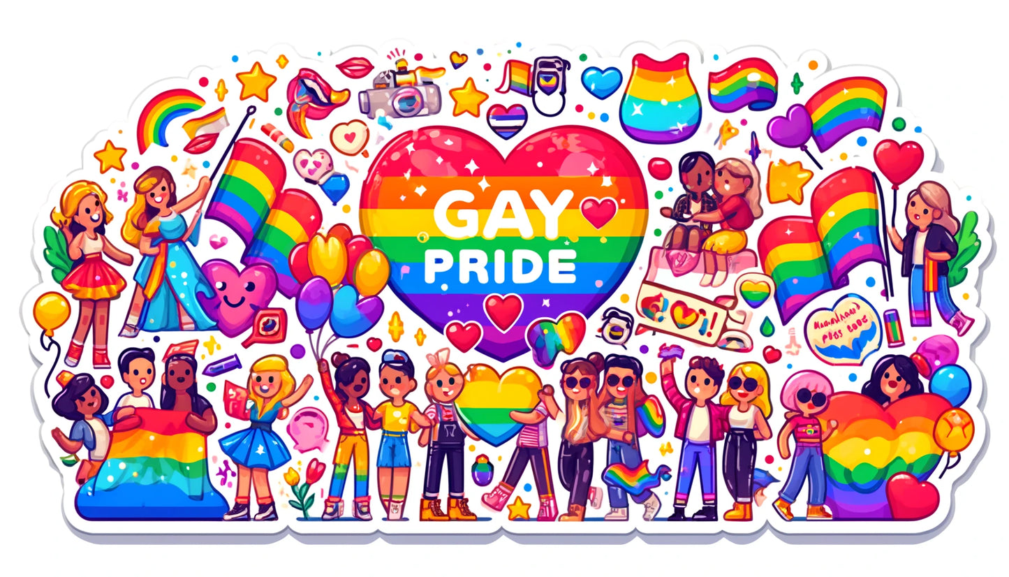 Gay Pride Stickers, LGBTQ Rainbow Stickers, Vinyl LGBT Gay Pride Stickers for Laptops, Water Bottles, Luggage, Scrapbooking