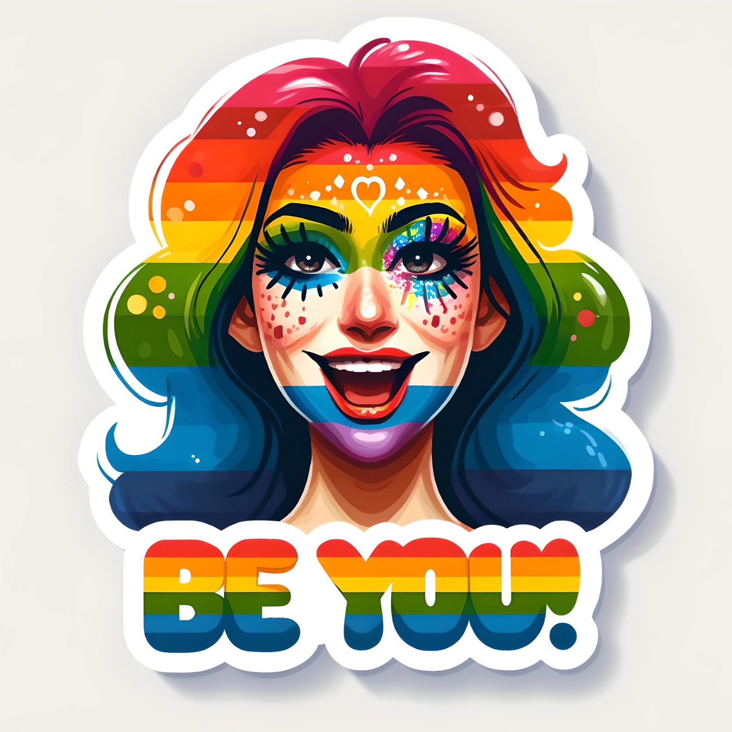 Gay Pride Stickers, LGBTQ Rainbow Stickers, Vinyl LGBT Gay Pride Stickers for Laptops, Water Bottles, Luggage, Scrapbooking (Copy)