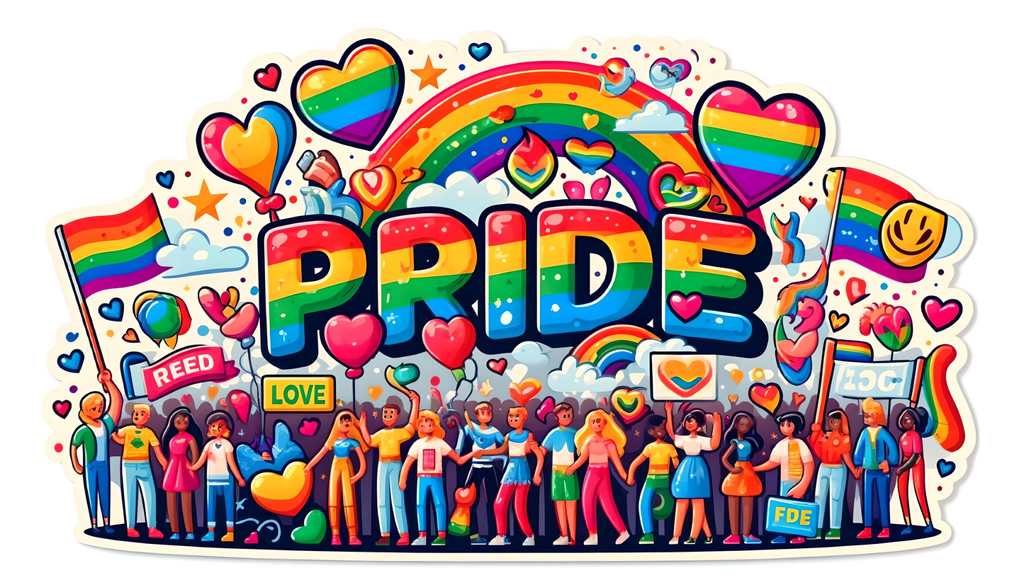 18 Gay Pride Stickers, LGBTQ Rainbow Stickers, Vinyl LGBT Gay Pride Stickers for Laptops, Water Bottles, Luggage, Scrapbooking
