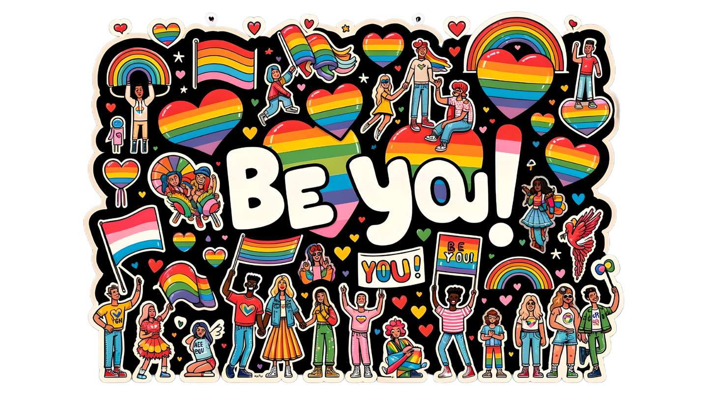 18 Gay Pride Stickers, LGBTQ Rainbow Stickers, Vinyl LGBT Gay Pride Stickers for Laptops, Water Bottles, Luggage, Scrapbooking