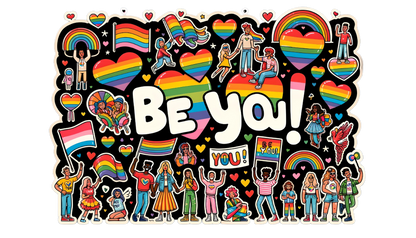 18 Gay Pride Stickers, LGBTQ Rainbow Stickers, Vinyl LGBT Gay Pride Stickers for Laptops, Water Bottles, Luggage, Scrapbooking