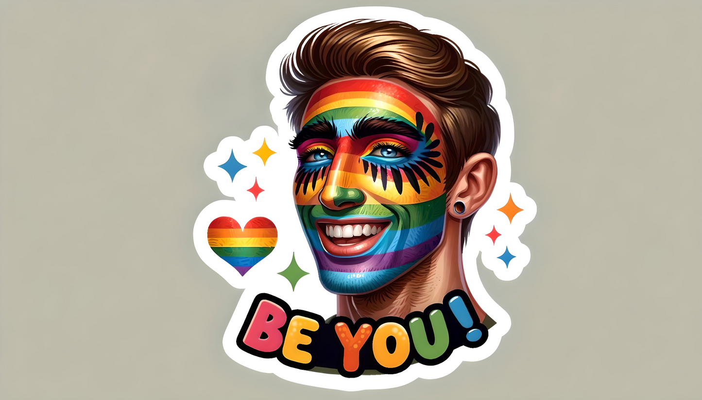 18 Gay Pride Stickers, LGBTQ Rainbow Stickers, Vinyl LGBT Gay Pride Stickers for Laptops, Water Bottles, Luggage, Scrapbooking