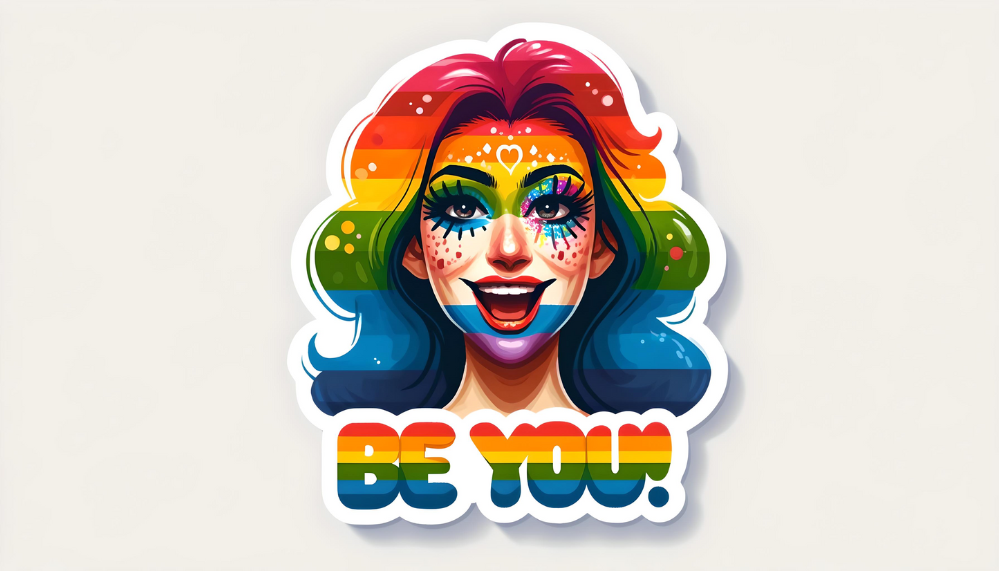 18 Gay Pride Stickers, LGBTQ Rainbow Stickers, Vinyl LGBT Gay Pride Stickers for Laptops, Water Bottles, Luggage, Scrapbooking