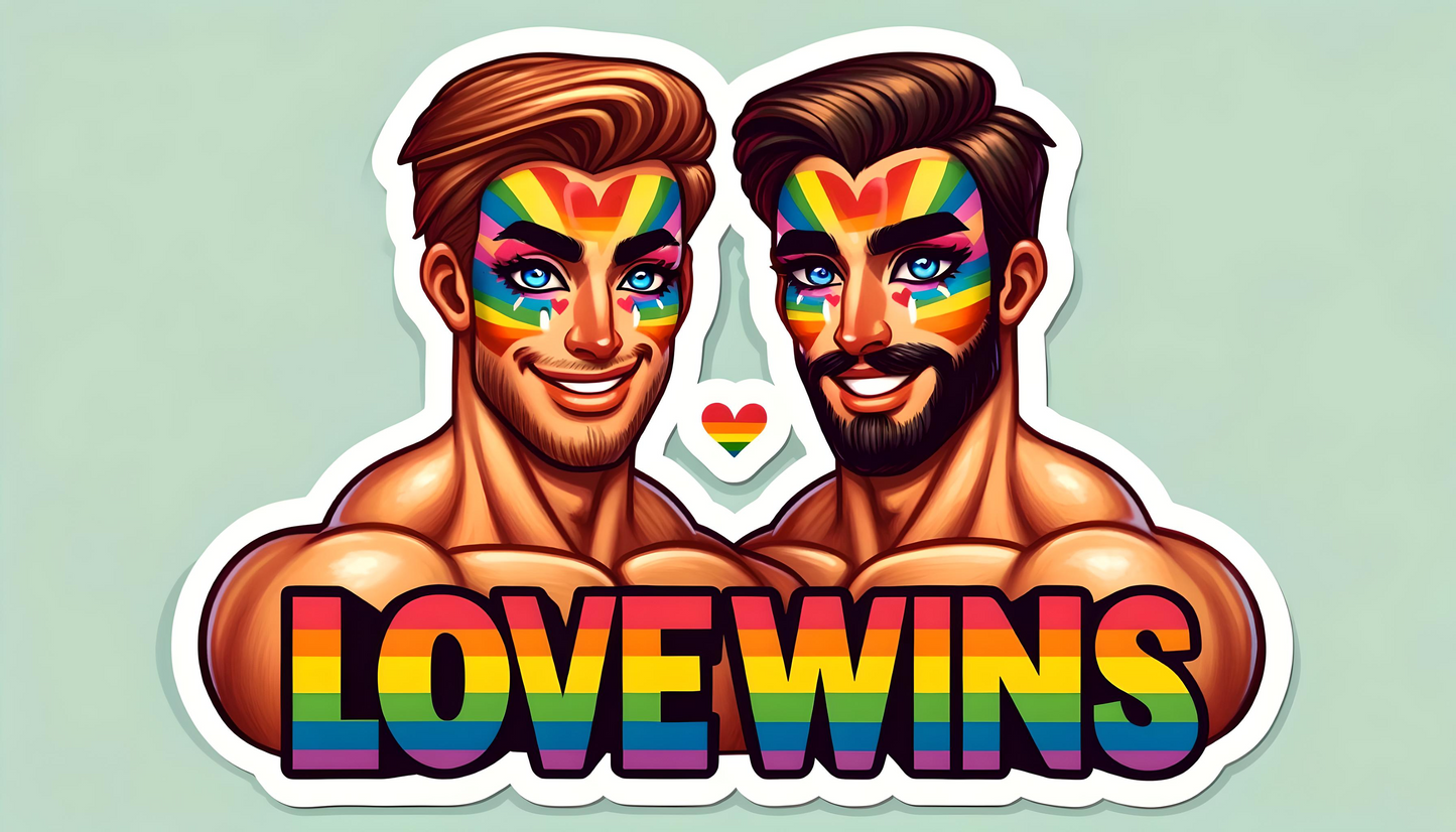 18 Gay Pride Stickers, LGBTQ Rainbow Stickers, Vinyl LGBT Gay Pride Stickers for Laptops, Water Bottles, Luggage, Scrapbooking